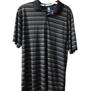 PGA Tour Black‎ Polo Shirt with Gradient Stripes Men XL